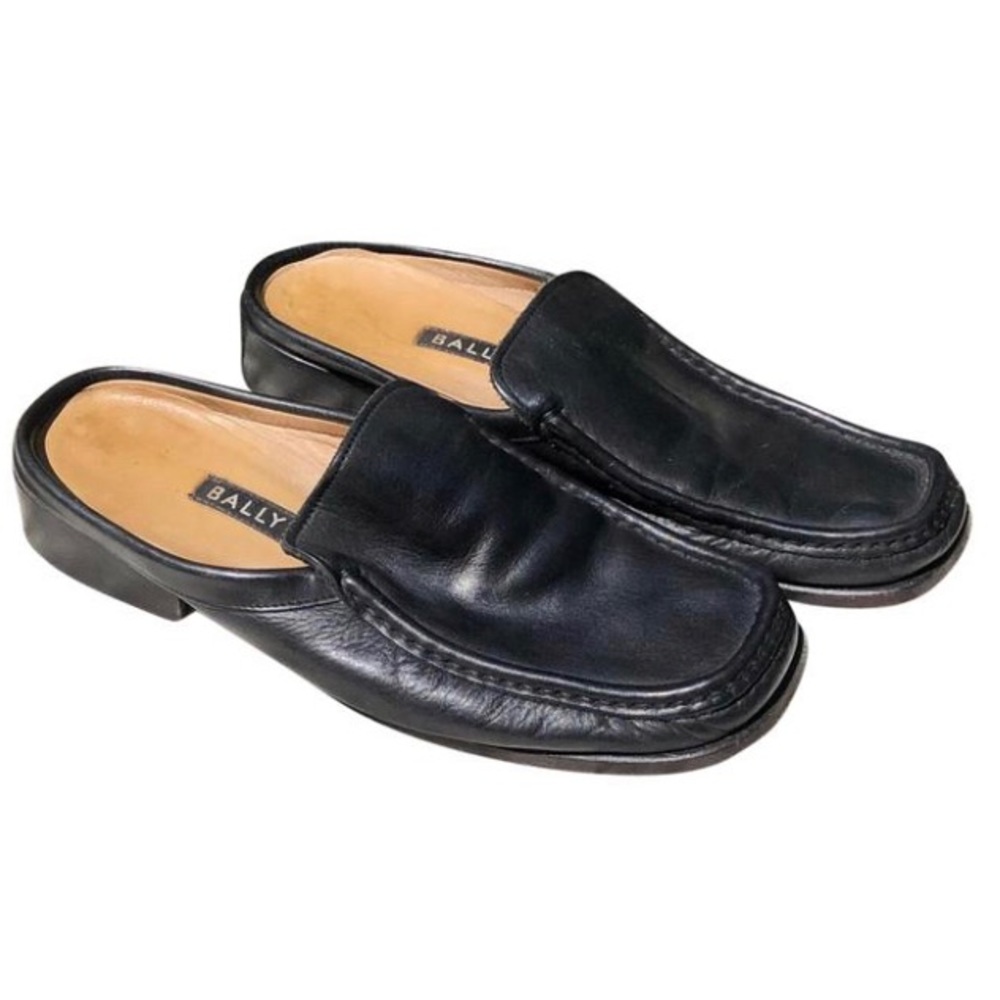 Bally stitched toe mules in black leather - Picture 2 of 10